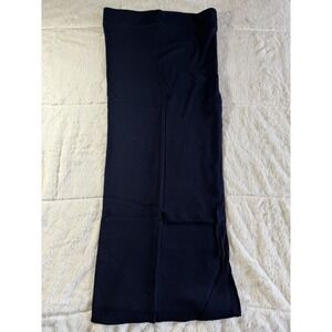 Cotton Citizen Navy Blue Micro Rib Soft Stretch Midi Skirt Cotton Sz S NWOT
